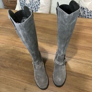 Marc Fisher Dark Gray Suede Boots Size 5M Never worn